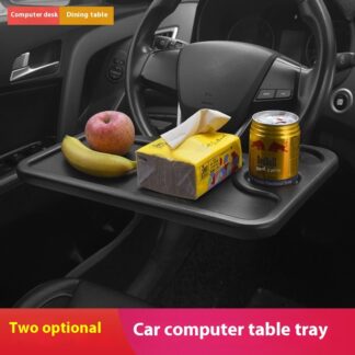 Table au Volant Multifonction Voiture – Plateau Repas et Bureau Large, Noir ou Gris